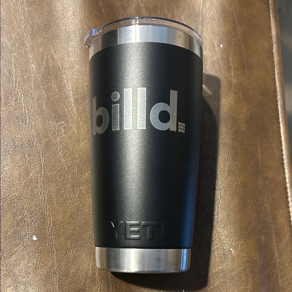 YETI Black and Silver Tumbler